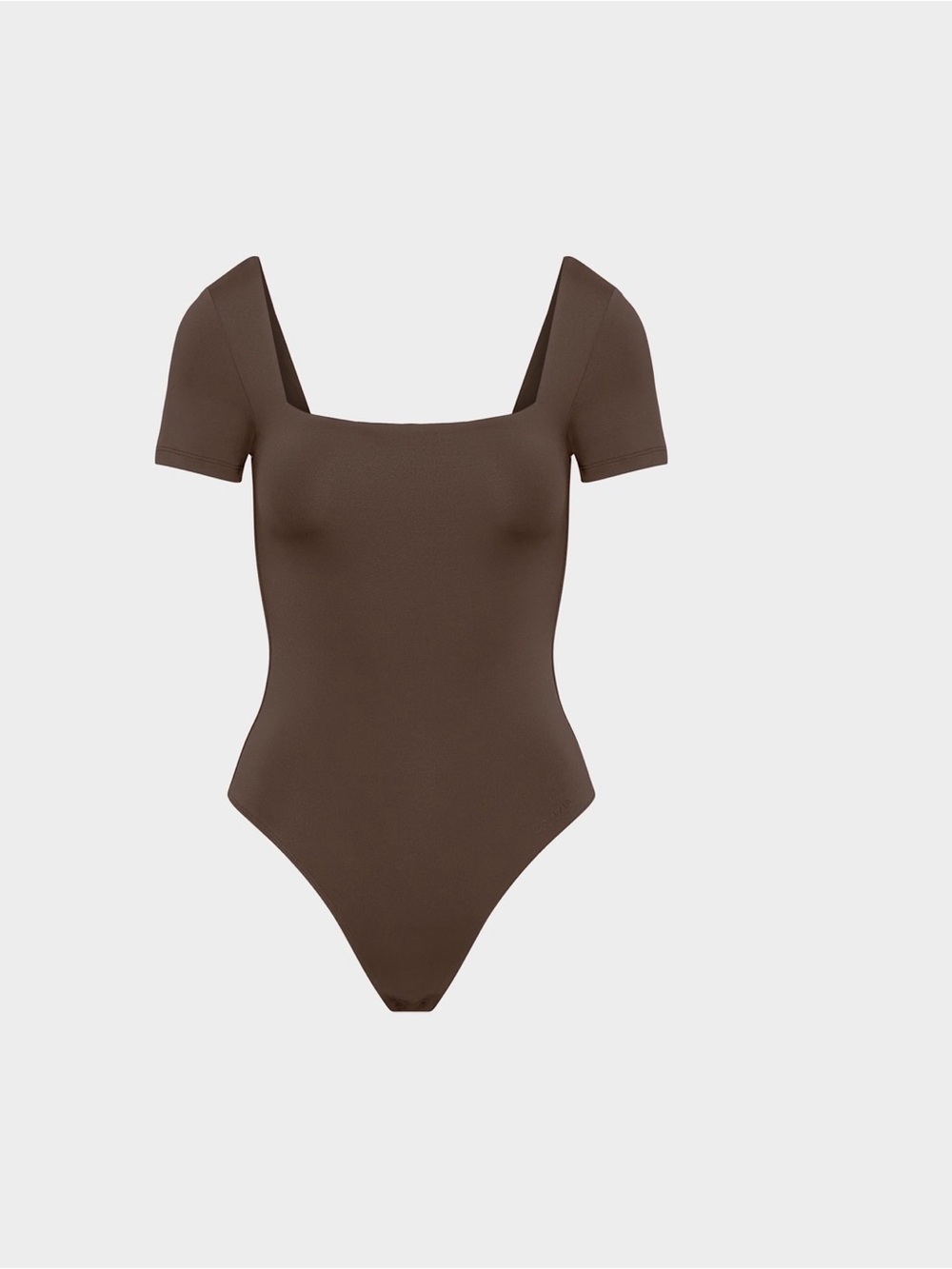Aritzia Original Contour Manner Squareneck Bodysuit Size Small Brown